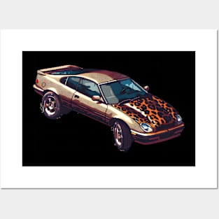 Retro Pixeled Car Posters and Art